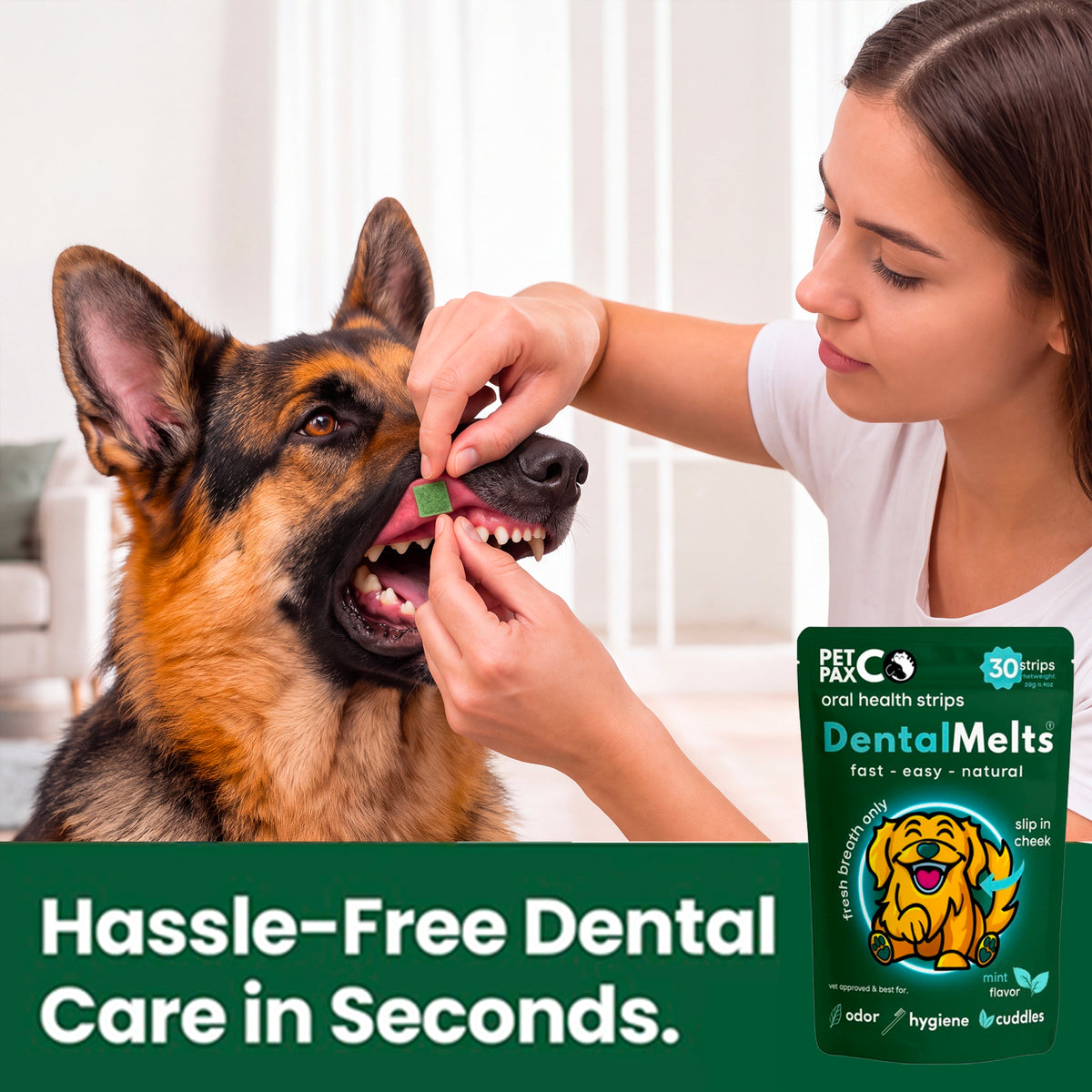 DentalMelts: 5 in 1 breath freshening strips for dogs