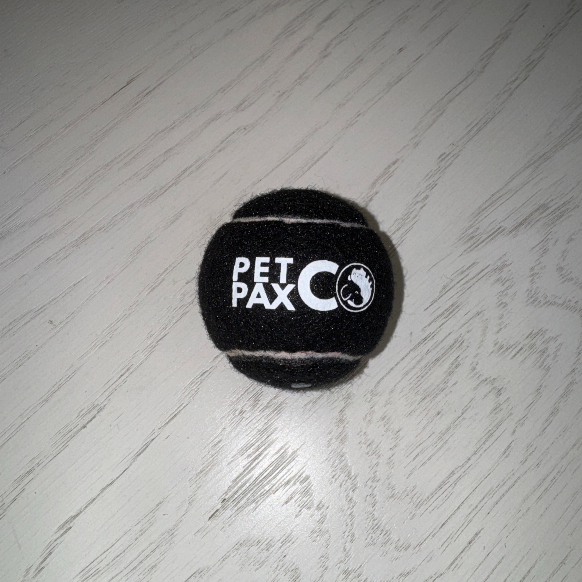 PetPax Co. Black Tennis Ball for Dogs – Durable Rubber Squeaky Ball for Fetch, Training & Play