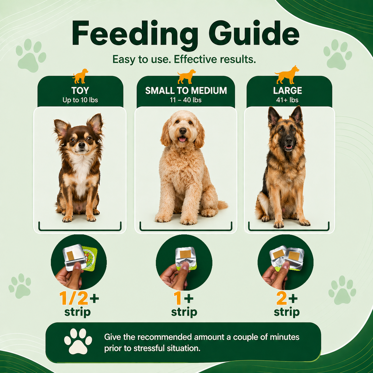 ZenMelts calming support for Dogs: 4-in-1 fast acting melts
